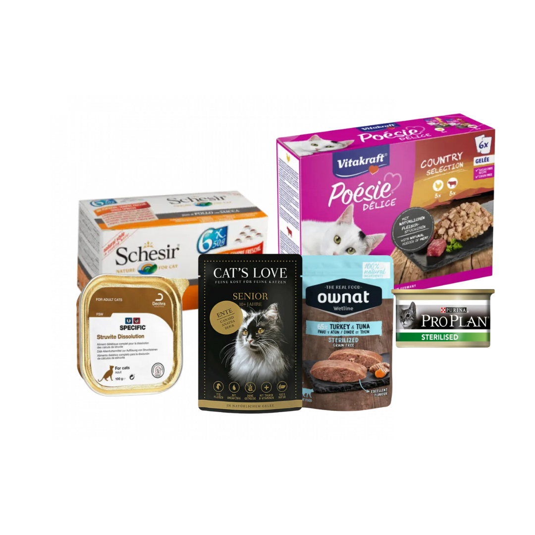 Sachets et pâtées pour chat