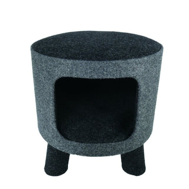 Abri tabouret Charcoal Felt Cat Stool pour chat