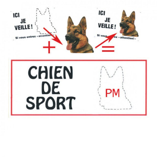 Autocollant chien de sport personnalisable