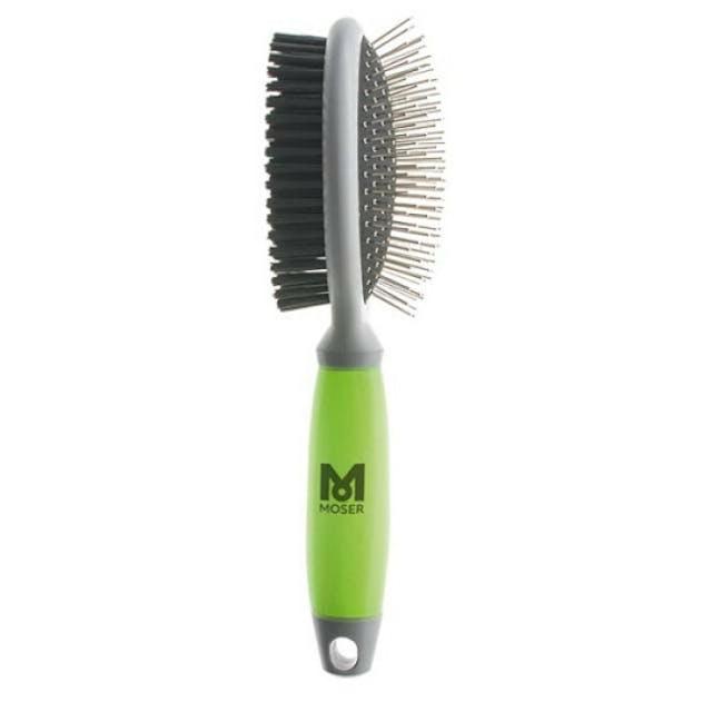 Brosse 2 en1 double-face pour chien et chat Moser