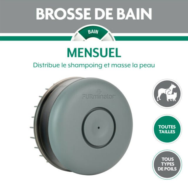 Brosse de bain pour chien et chat Furminator Bathing Brush