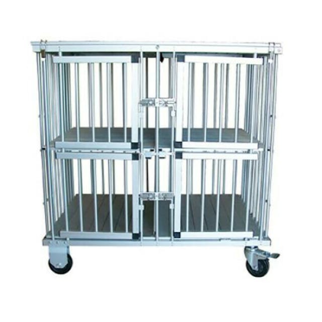 Cage pliable exposition chien et chat en alu modulable