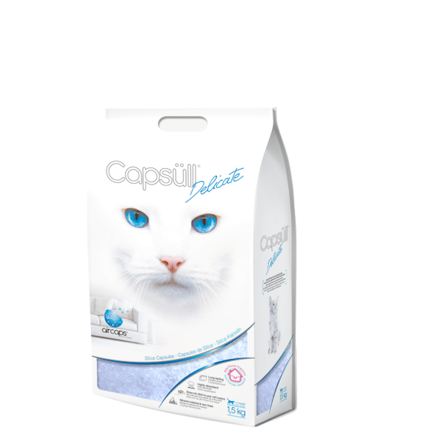 Litière chat capsules de silice - Capsüll Delicate