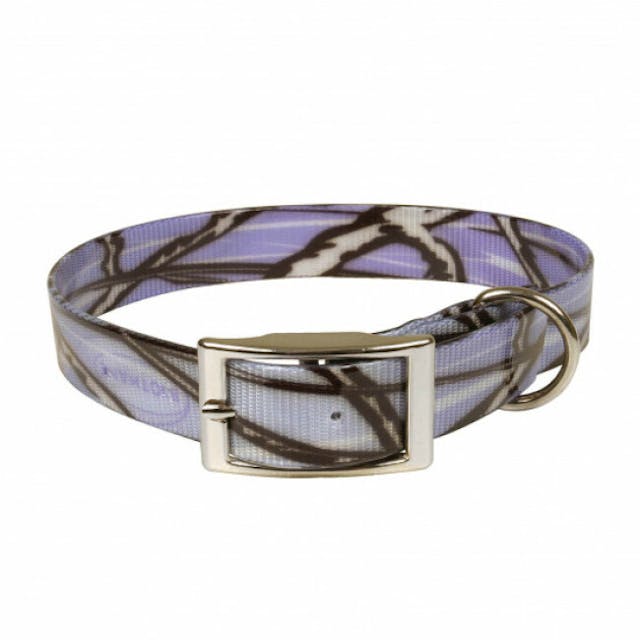 Collier camouflage bleu en Biothane pour chien