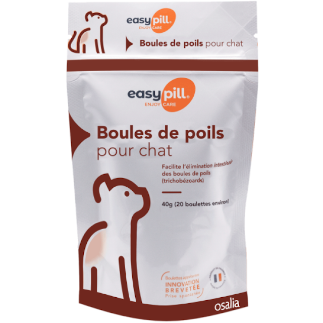 Complément alimentaire confort digestif pour chat Easypill Boules de Poils