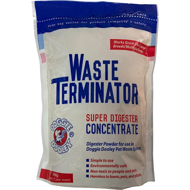 Composteur déjections animales Doggie Dooley 3000 pour sols drainants - Poudre Waste Terminator - durée 1 an