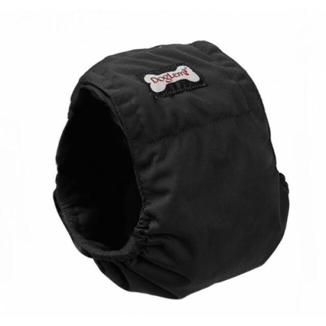 Couche lavable noire pour chien mâle