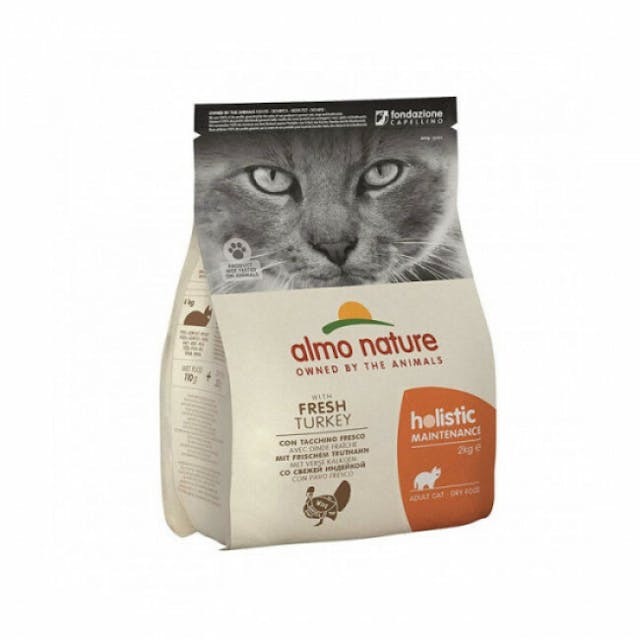 Croquettes pour chat Almo Nature Holistic à la dinde et au riz