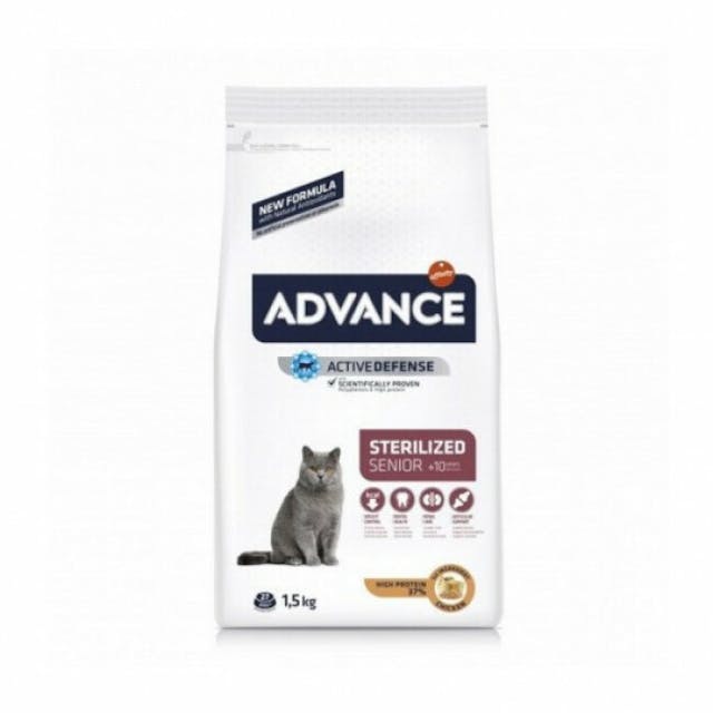 Croquettes pour chat Sterilised Advance +10 ans Sac 1,5 kg