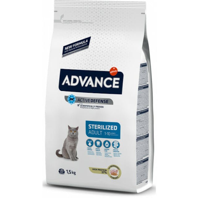 Croquettes pour chat Sterilised Advance Dinde