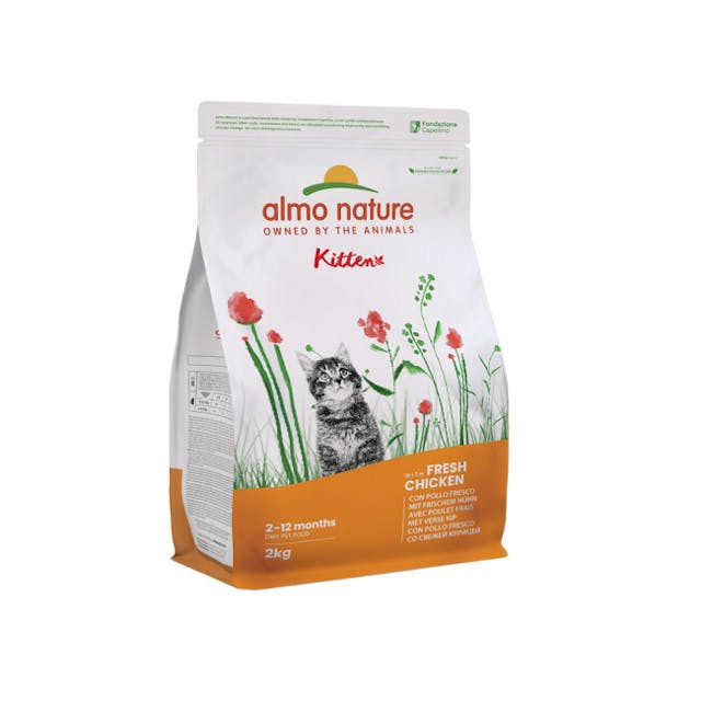 Croquettes pour chaton Almo Nature Holistic au poulet et riz