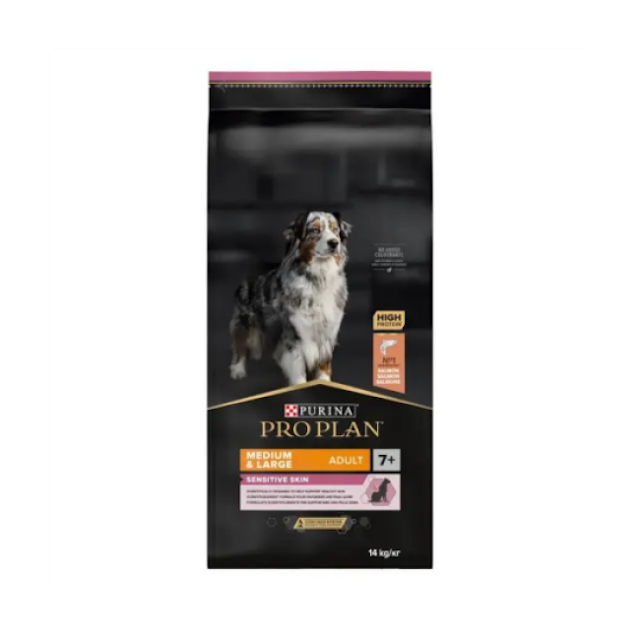 Croquettes pour chien senior 7+ Medium & Large Pro Plan Sensitive Skin OptiDerma