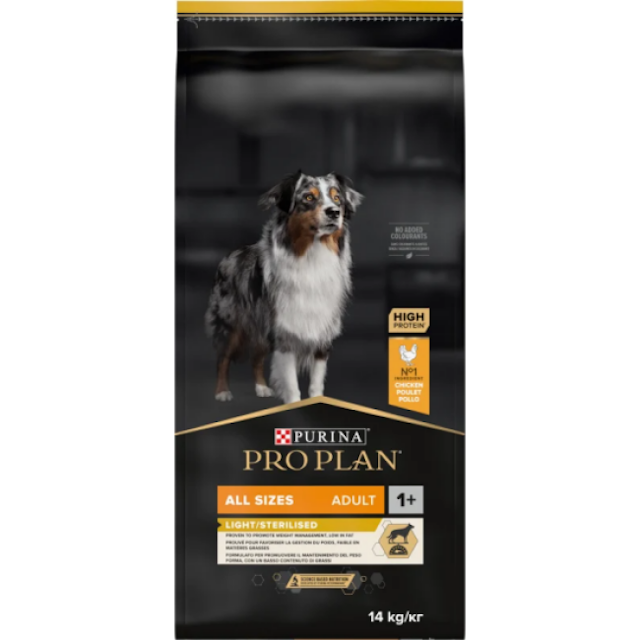 Croquettes Pro Plan chien adulte Light Sterilised poulet