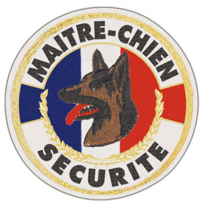 Ecusson rond maître chien pour chien de sécurité