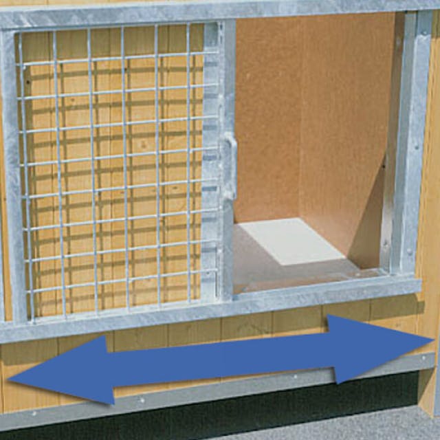 Fermeture coulissante pour niche en bois et CPRS