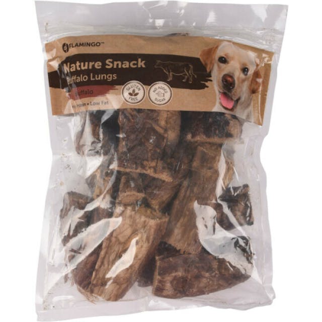 Friandises naturelles pour chien languettes de boeuf Flamingo Sachet de 200 g