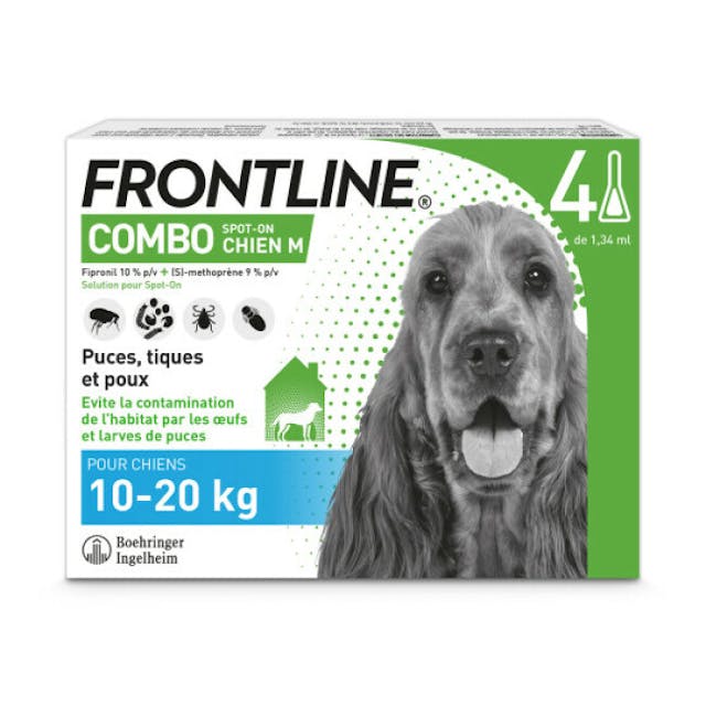 Frontline anti puce et tique Spot On Combo pour chien