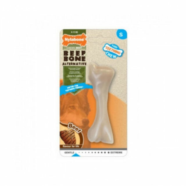 Jouet à mâcher pour chiot Puppy Bone Nylabone goût bœuf