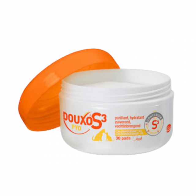 Lingettes désinfectantes Douxo Pyo S3 Pads pour chien et chat