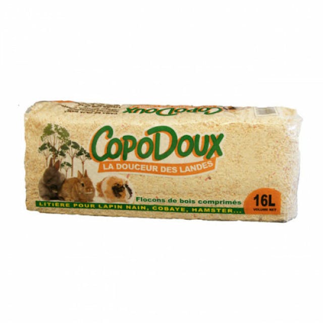 Litière aux copeaux de bois pour chat Copodoux