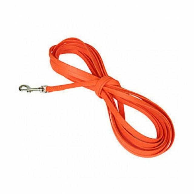 Longe orange fluo en Biothane pour chien