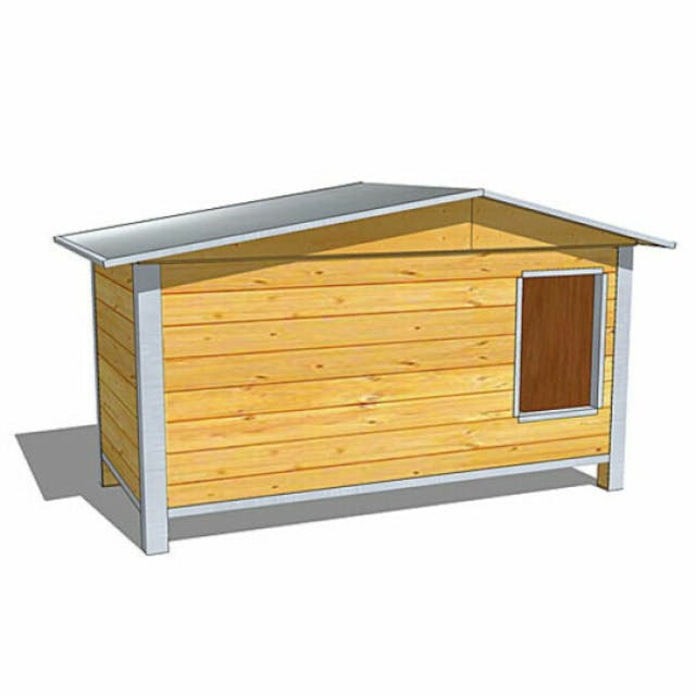 Niche pour chien confort isolée et toit double pan