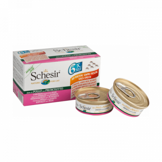 Pâtée pour chat Schesir en gelée - Lot de 6 boîtes x 50 g