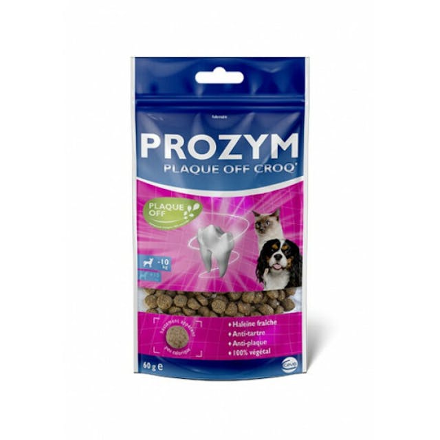 Pastilles dentaires Prozym Plaque Off Croq' pour chien et chat