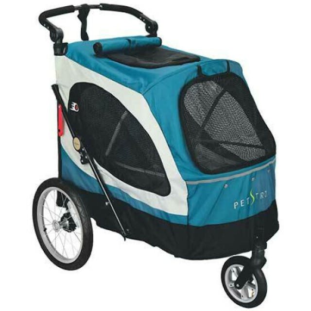 Poussette Aventura XL bleue pour chien