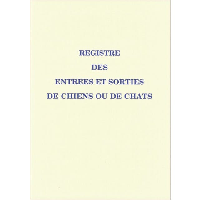 Registre CERFA Entrées-Sorties chiens et chats obligatoire pour éleveur