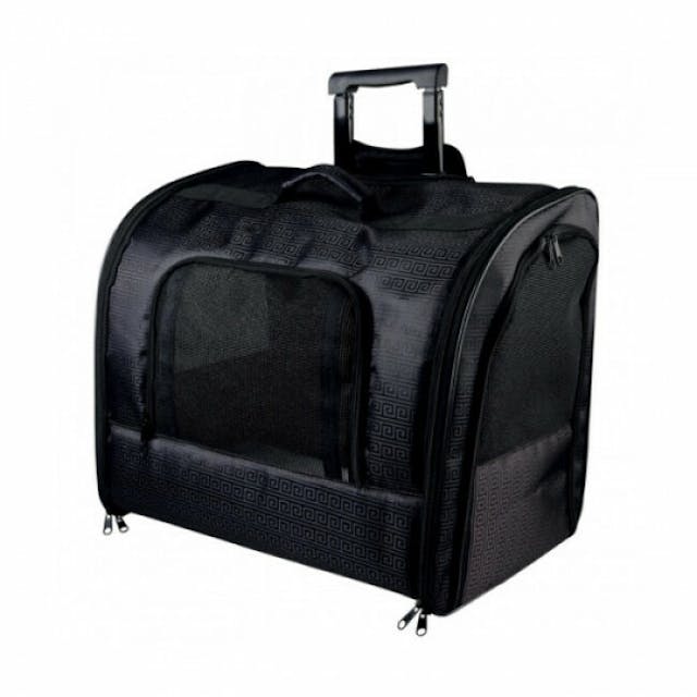 Sac à roulettes en nylon Trolley Elegance pour chien Friends On Tour noir