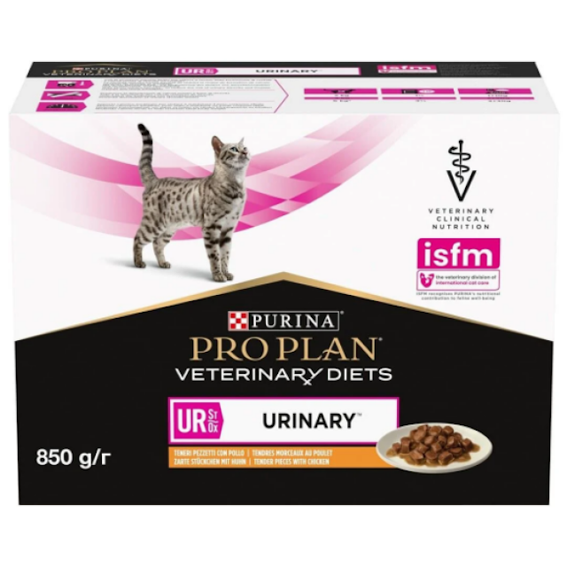 Sachets Pro Plan Veterinary Diet UR St/Ox Urinary pour chats Poulet 10 sachets 85 g