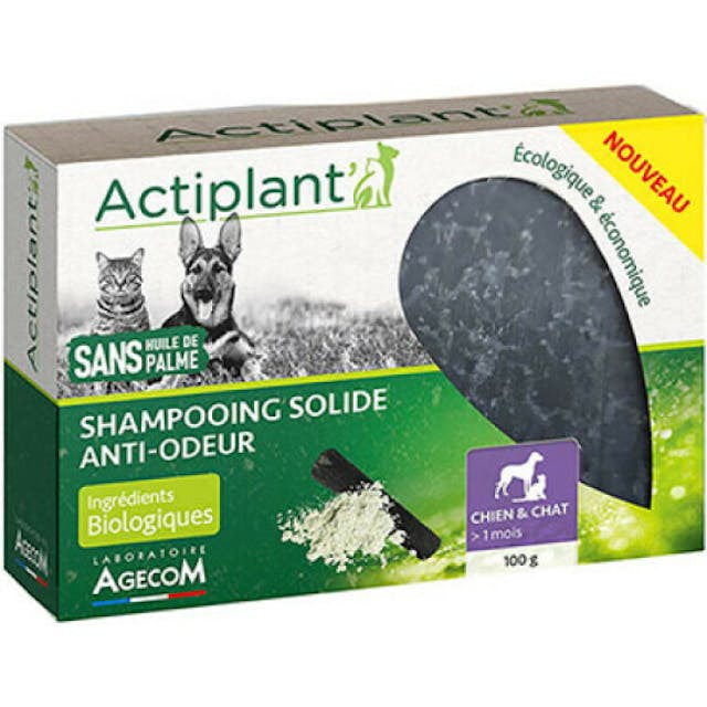 Shampooing solide Actiplant pour chien et chat