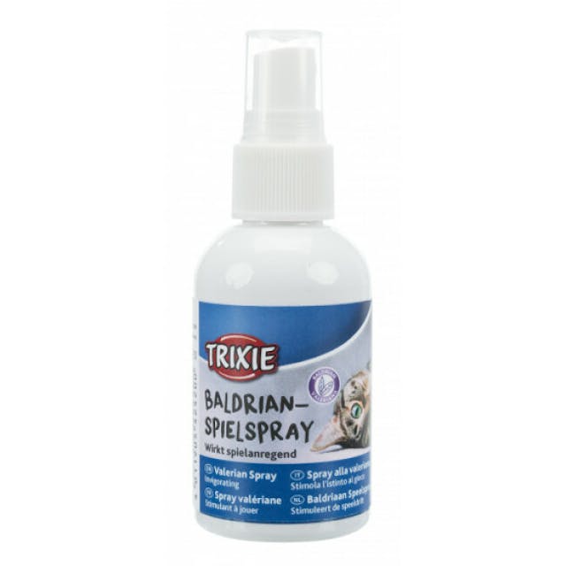 Spray à la valériane pour chat incitant au jeu