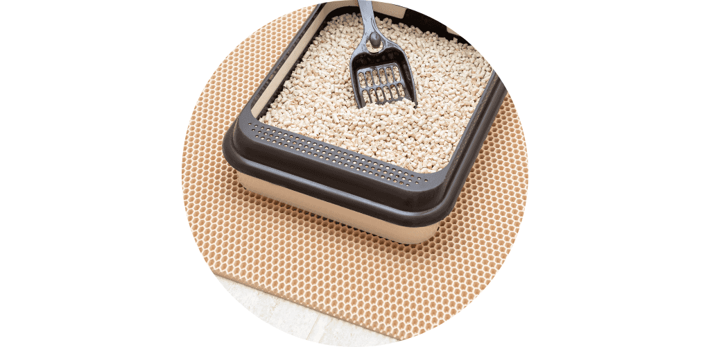 Tapis pour bac à litière