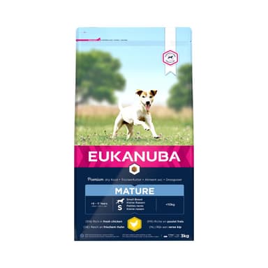 Croquettes pour chien senior petites races Eukanuba poulet