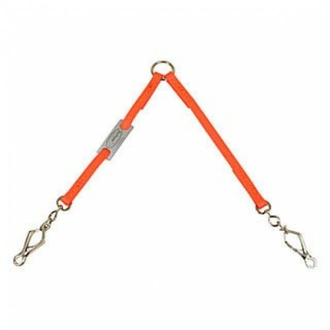 Accouple en Biothane orange fluo pour chien