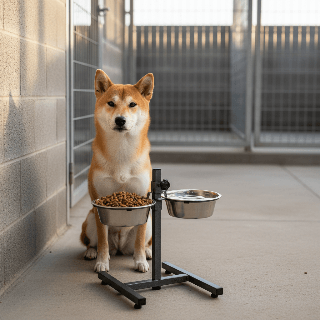 Bar double-écuelles inox pour chien Trixie