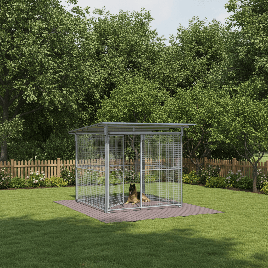 Chenil en métal - 2 x 2 m