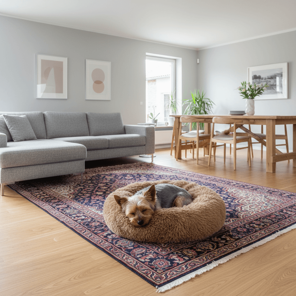 Coussin pour chien doux rond Krems Flamingo Moka