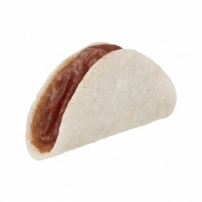 Friandise Tacos peau de boeuf fourrée au poulet