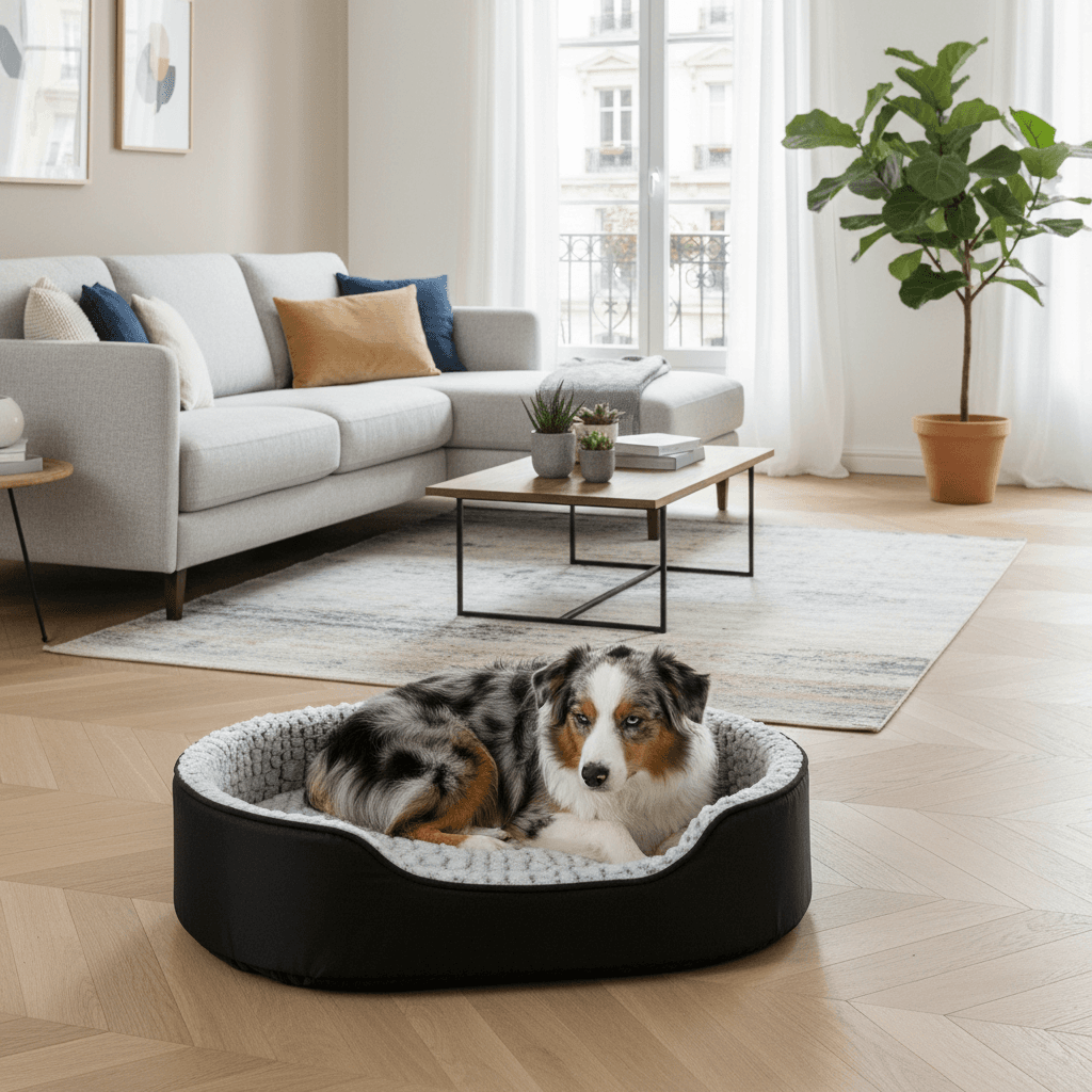 Lit à mémoire de forme ovale pour chien Lino Trixie