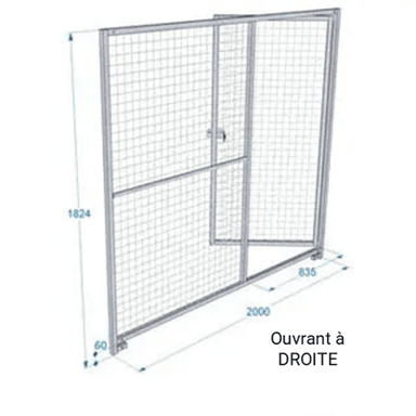 Panneau grillagé pour construction chenil chien