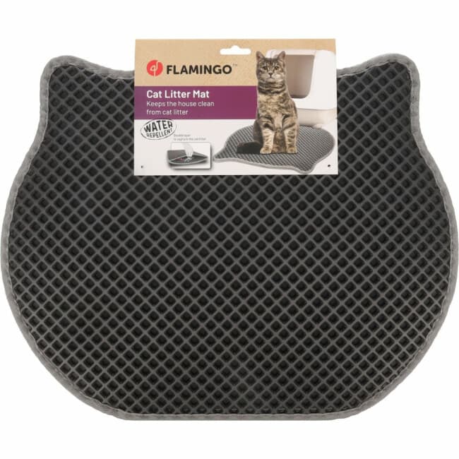 Tapis tête de chat pour bac à litière
