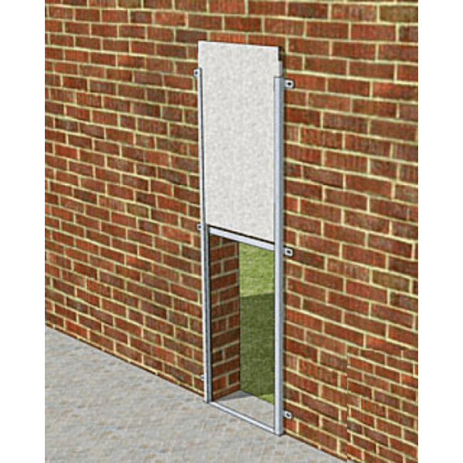 Trappe coulissante murale en tôle