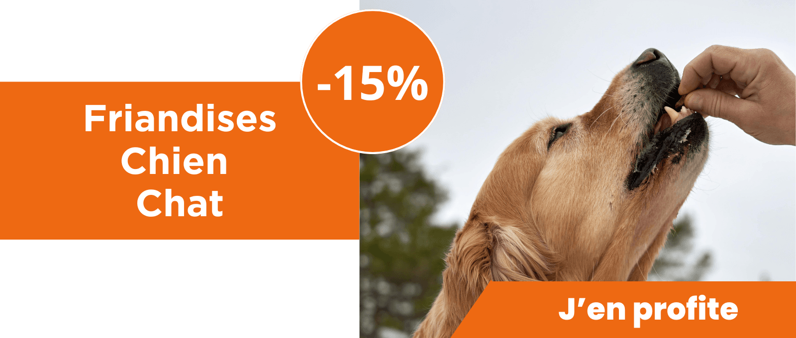 Friandises : Chien et Chat -15% de remise sur toute la catégorie